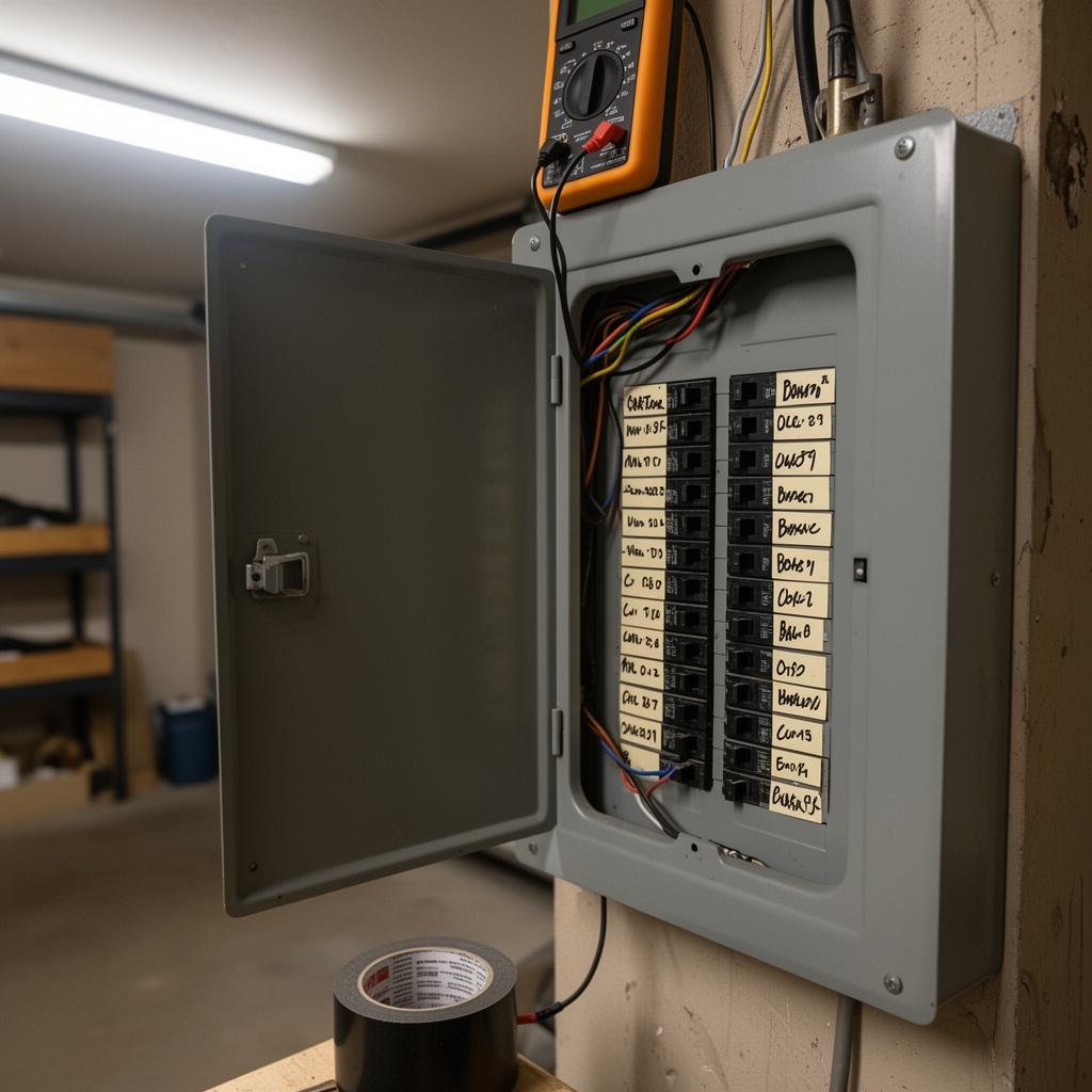 Electrical Panel Cleanup before and after in Spring, TX